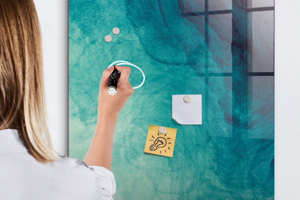 Magnetic dry erase board A colorful board for photos and notes