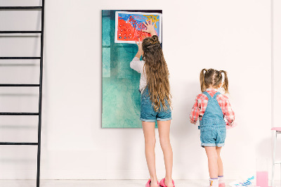 Magnetic dry erase board A colorful board for photos and notes