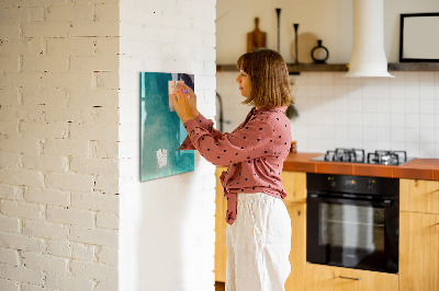 Magnetic dry erase board A colorful board for photos and notes