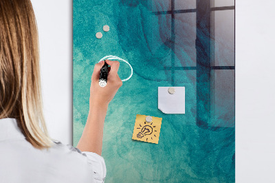 Magnetic dry erase board A colorful board for photos and notes