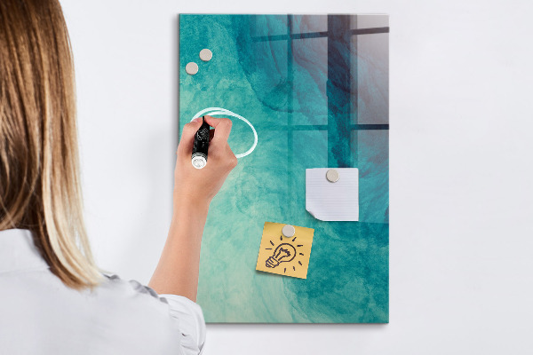 Magnetic dry erase board A colorful board for photos and notes
