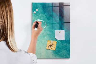 Magnetic dry erase board A colorful board for photos and notes