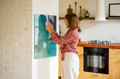 Magnetic dry erase board A colorful board for photos and notes