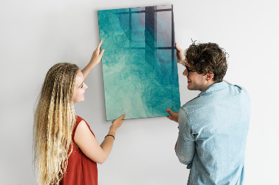 Magnetic dry erase board A colorful board for photos and notes