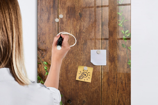 Magnetic dry erase board Stylish board for photos and notes
