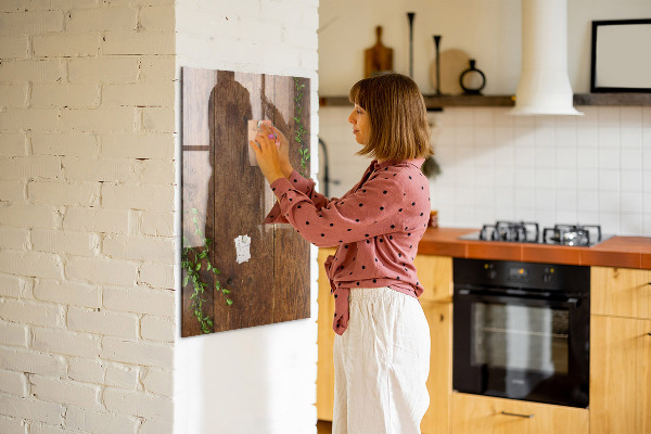Magnetic dry erase board Stylish board for photos and notes