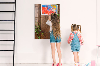 Magnetic dry erase board Stylish board for photos and notes