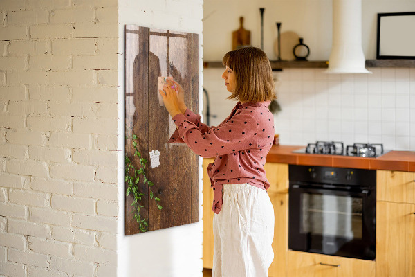 Magnetic dry erase board Stylish board for photos and notes
