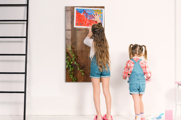Magnetic dry erase board Stylish board for photos and notes