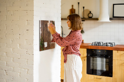 Magnetic dry erase board Stylish board for photos and notes
