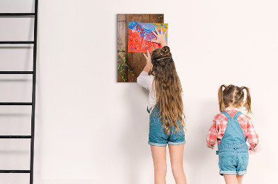 Magnetic dry erase board Stylish board for photos and notes