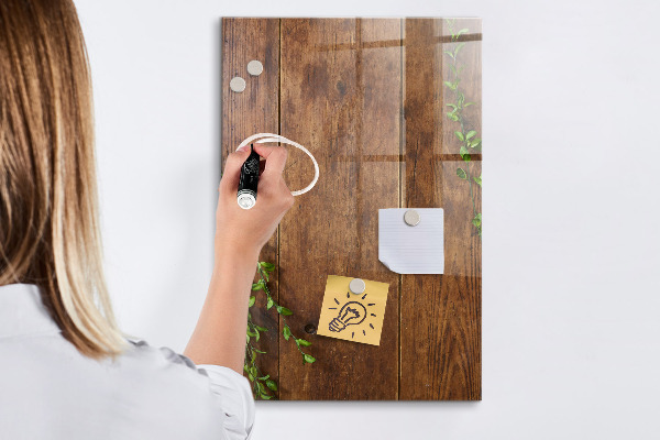 Magnetic dry erase board Stylish board for photos and notes
