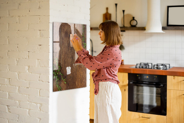 Magnetic dry erase board Stylish board for photos and notes
