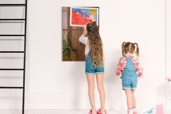 Magnetic dry erase board Stylish board for photos and notes