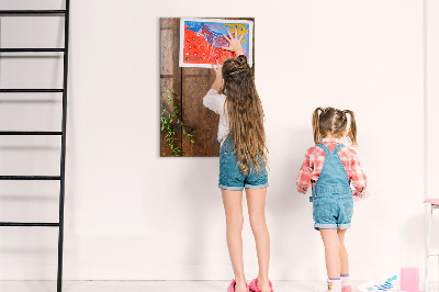 Magnetic dry erase board Stylish board for photos and notes