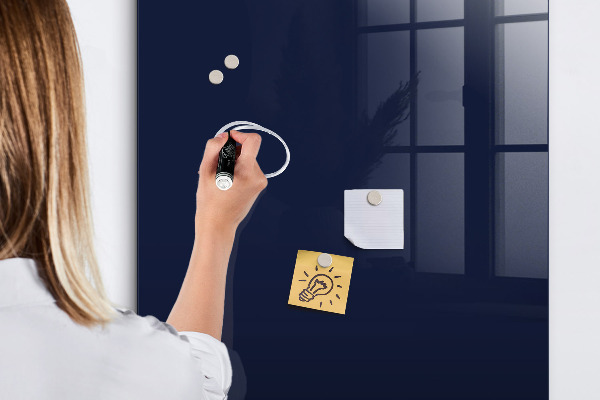 Magnetic dry erase board Modern board for notes and photos