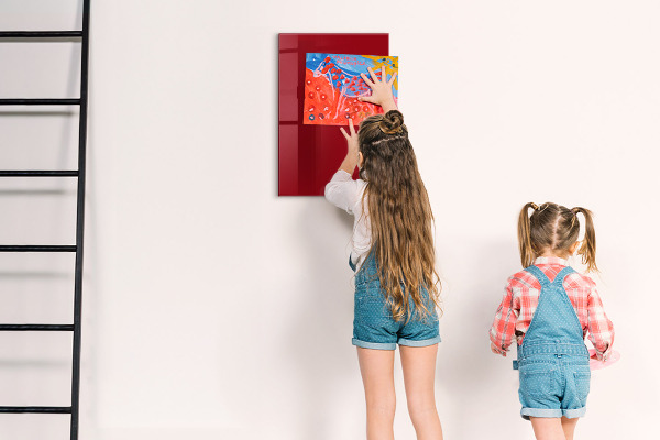 Magnetic dry erase board A colorful board for notes and photos