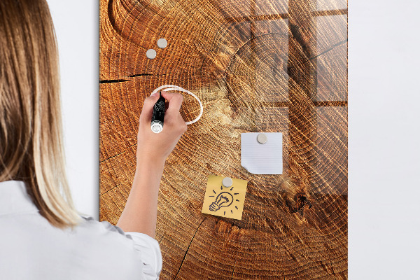 Magnetic dry erase board Wooden Motif Memo Board