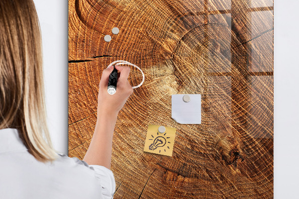 Magnetic dry erase board Wooden Motif Memo Board
