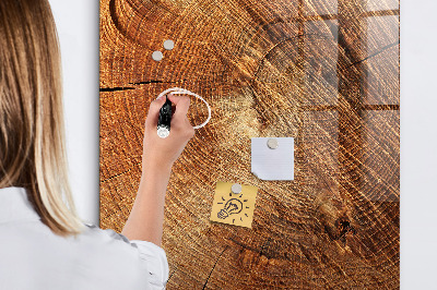 Magnetic dry erase board Wooden Motif Memo Board