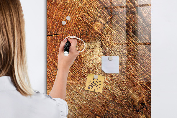 Magnetic dry erase board Wooden Motif Memo Board