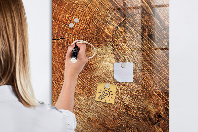 Magnetic dry erase board Wooden Motif Memo Board