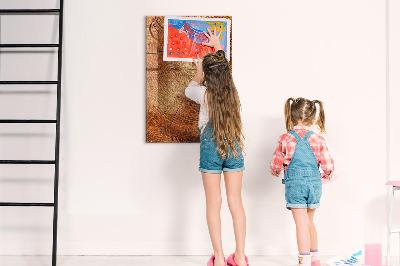 Magnetic dry erase board Wooden Motif Memo Board
