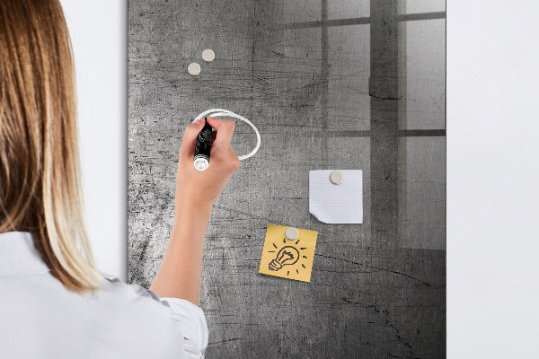 Magnetic dry erase board Modern board for photos and notes