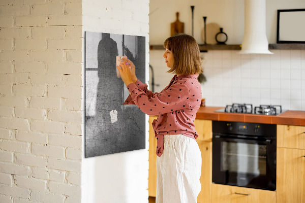 Magnetic dry erase board Modern board for photos and notes