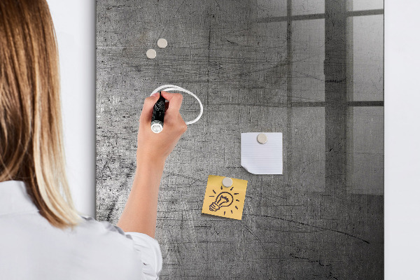 Magnetic dry erase board Modern board for photos and notes