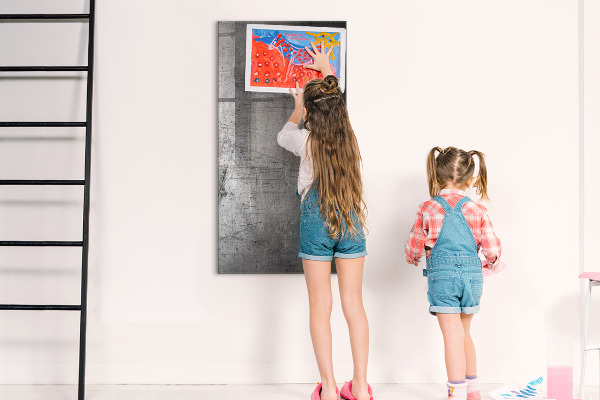 Magnetic dry erase board Modern board for photos and notes