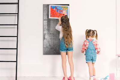 Magnetic dry erase board Modern board for photos and notes