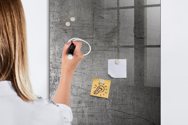 Magnetic dry erase board Modern board for photos and notes