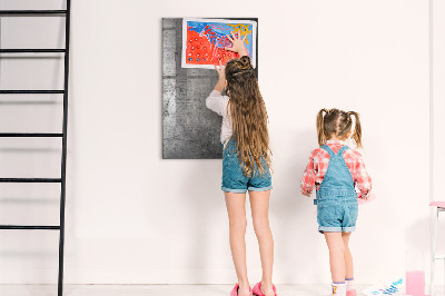 Magnetic dry erase board Modern board for photos and notes