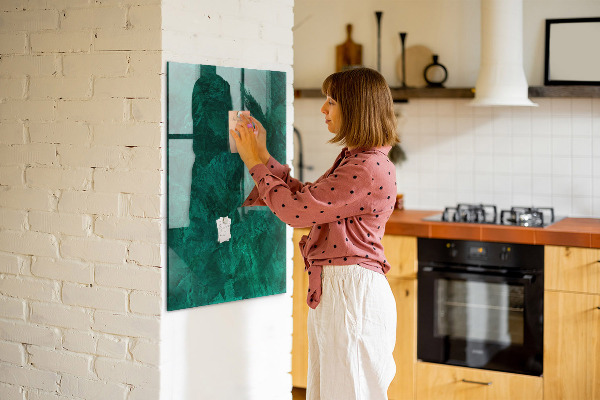 Dry erase board magnetic Green board for notes and photos