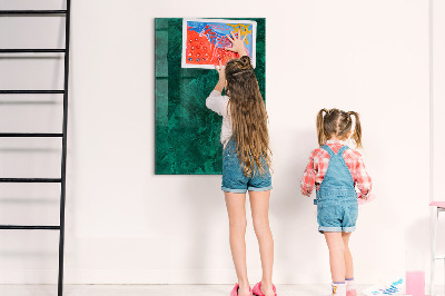 Dry erase board magnetic Green board for notes and photos