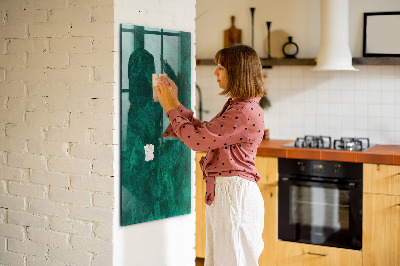 Dry erase board magnetic Green board for notes and photos