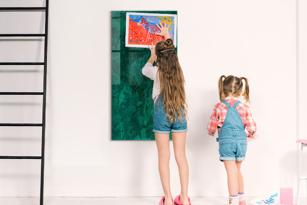 Dry erase board magnetic Green board for notes and photos