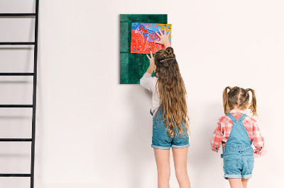 Dry erase board magnetic Green board for notes and photos