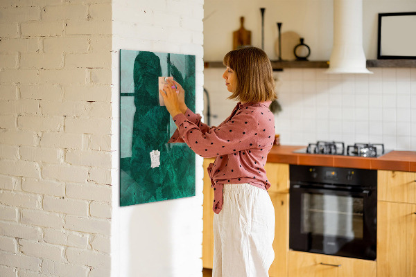 Dry erase board magnetic Green board for notes and photos