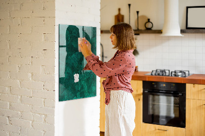 Dry erase board magnetic Green board for notes and photos