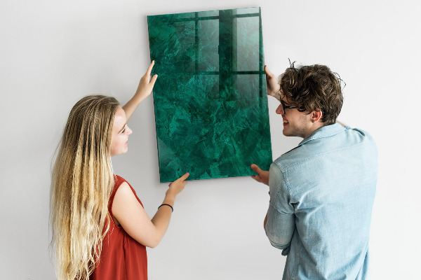 Dry erase board magnetic Green board for notes and photos