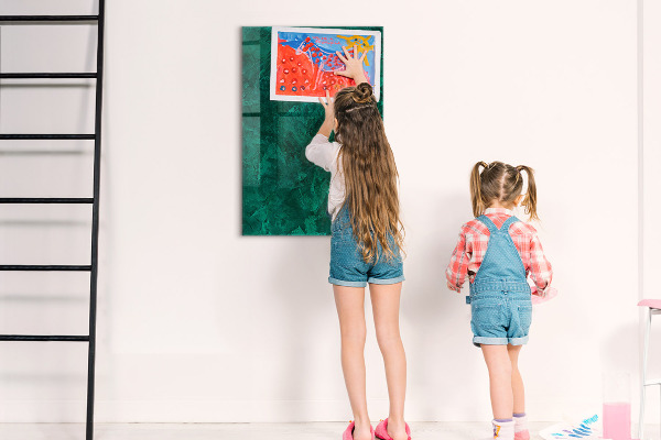 Dry erase board magnetic Green board for notes and photos