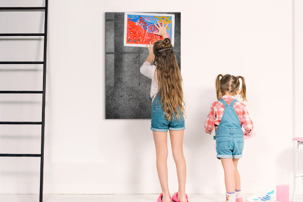 Magnetic dry erase board Magnetic board for photos and notes