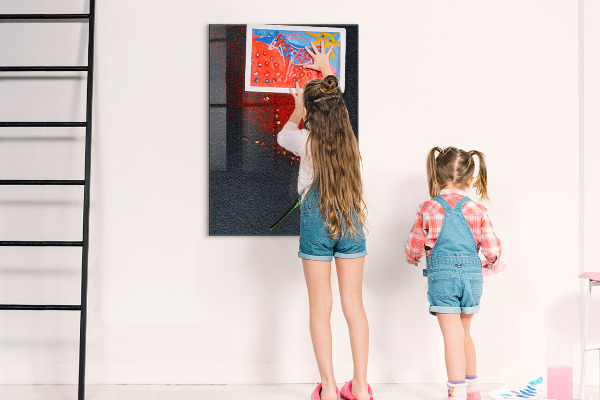 Magnetic dry erase board A creative place for memories and photos