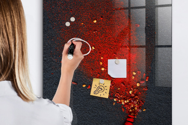 Magnetic dry erase board A creative place for memories and photos