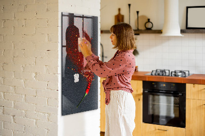 Magnetic dry erase board A creative place for memories and photos