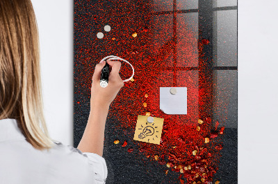 Magnetic dry erase board A creative place for memories and photos