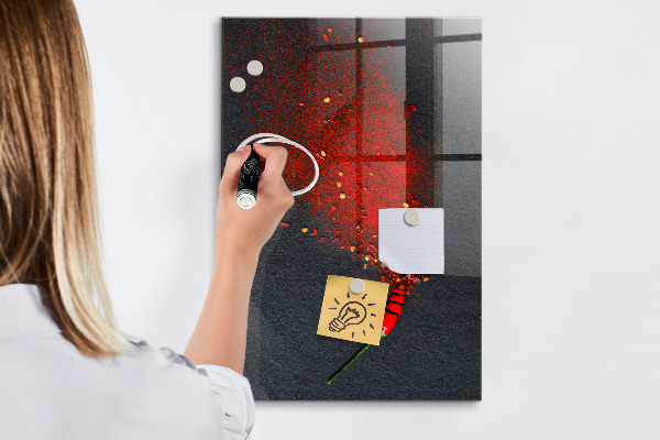 Magnetic dry erase board A creative place for memories and photos