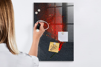 Magnetic dry erase board A creative place for memories and photos